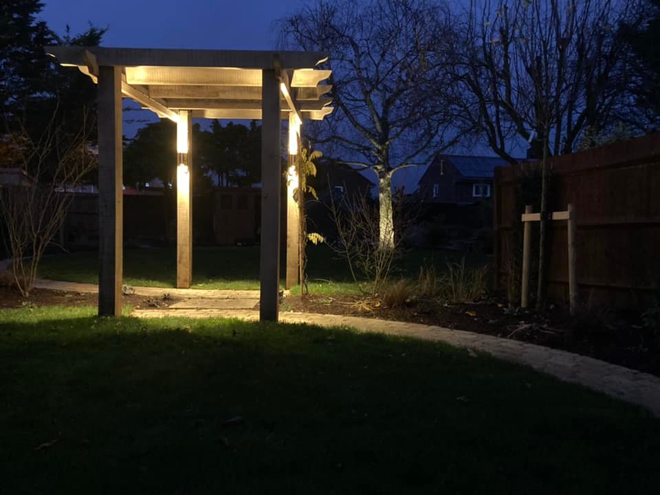 Garden lighting in Royston