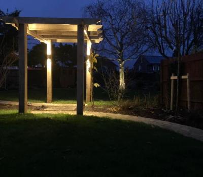 Garden lighting in Royston